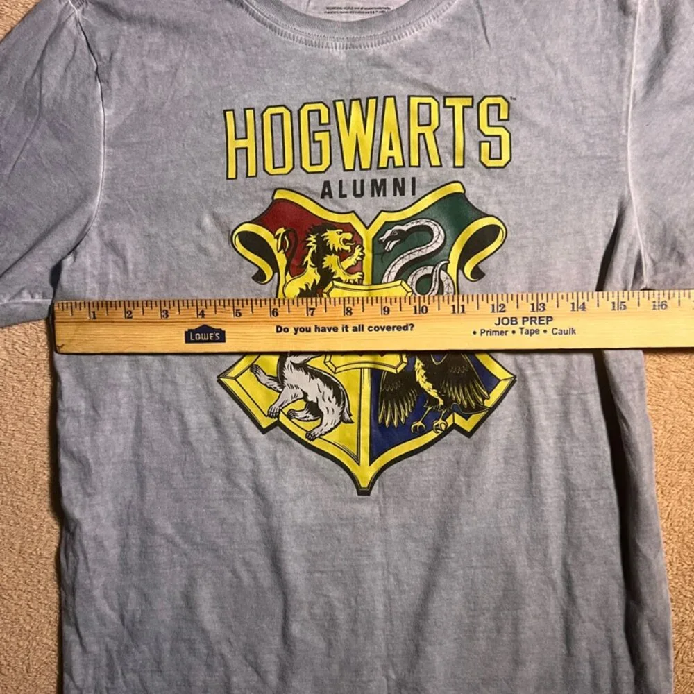 Harry‎ Potter Wizarding World Youth 2XL (18) Gray Hogwarts Crest T-Shirt